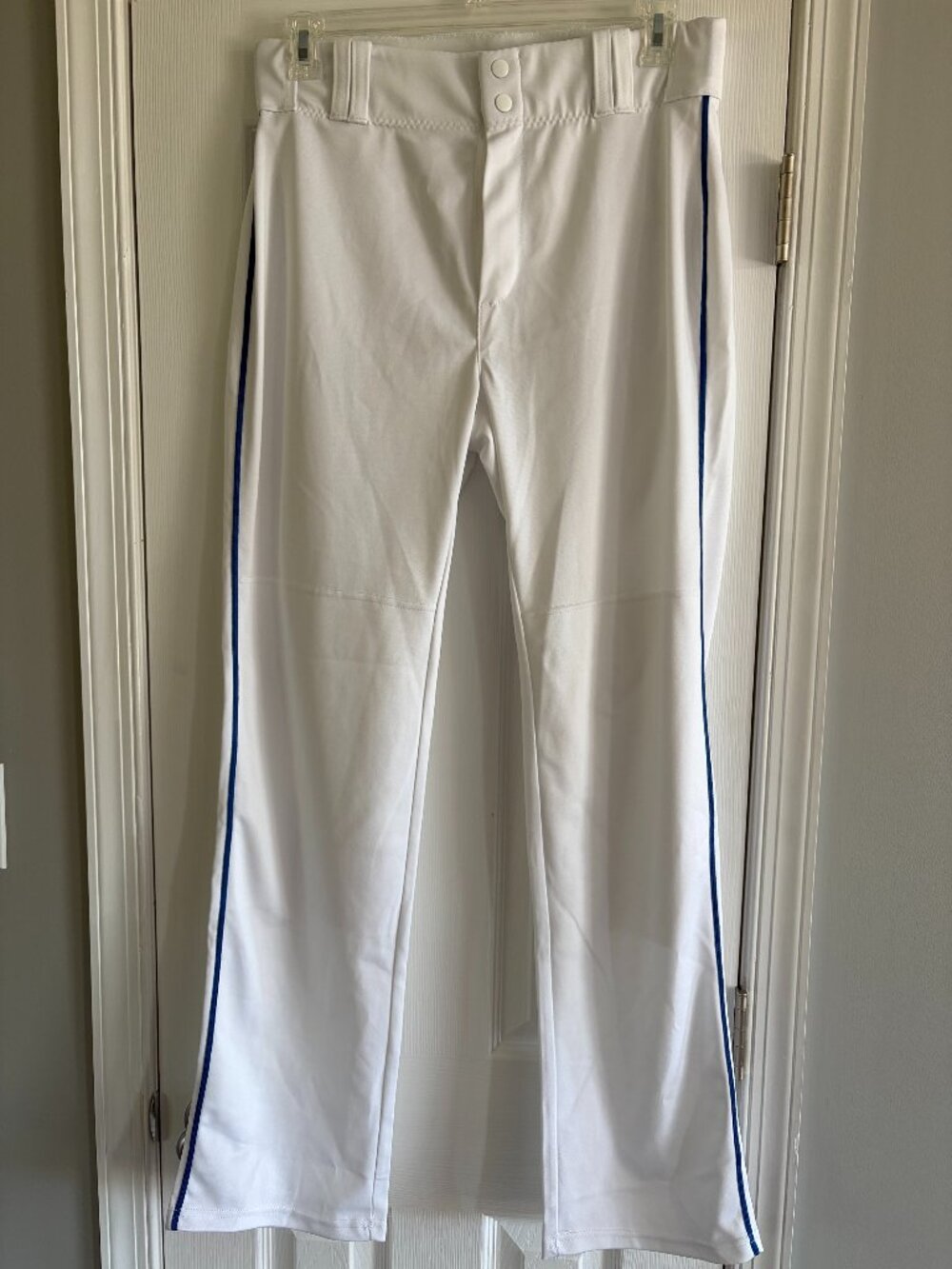 Mens Alleson Athletic baseball pants with blue piping size large NWOT
